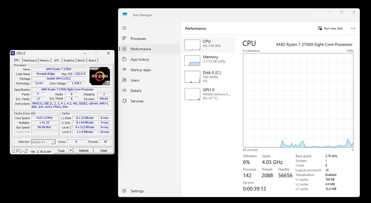 AMD Ryzen 7 2700X 8-Core 16-Thread AM4 CPU