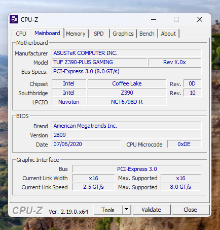 ASUS TUF Z390-PLUS LGA1151