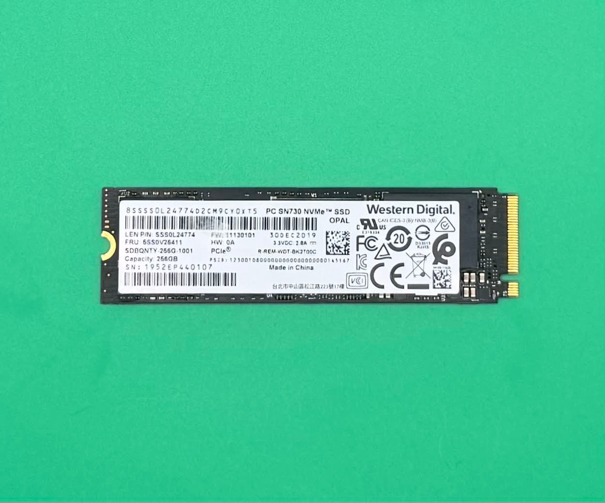 Western Digital 256GB NVMe M.2 PCIe Gen3 SSD