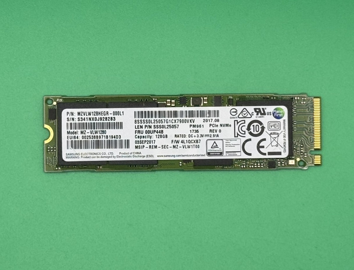Samsung PM961 128GB M.2 NvmeSSD