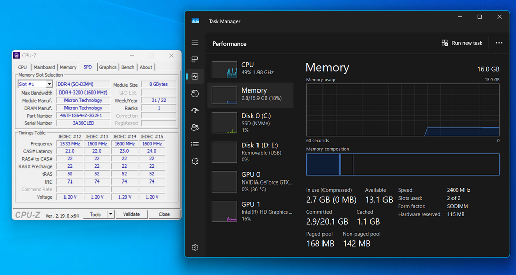 8GB DDR4 3200MHZ Micron Laptop Ram