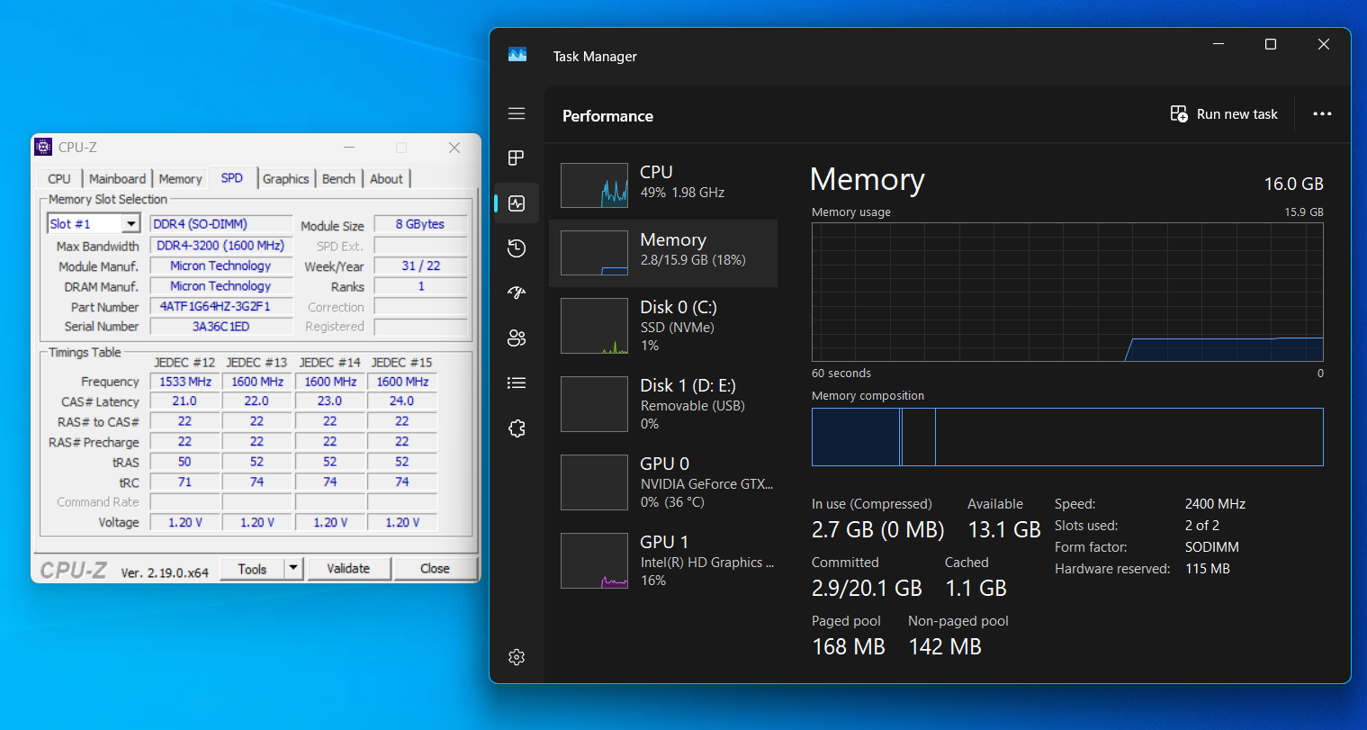8GB DDR4 3200MHZ Micron Laptop Ram