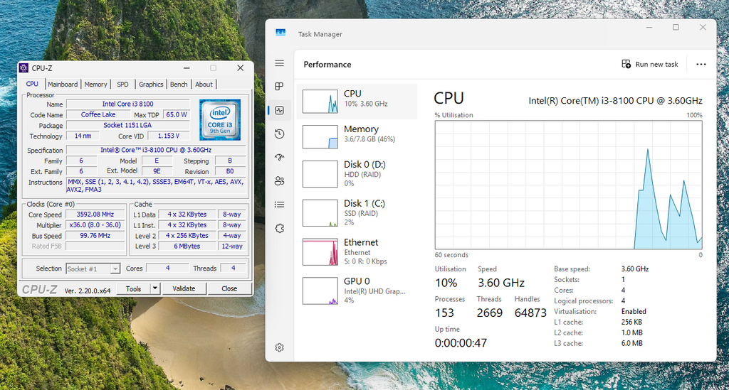 Dell Vostro 3670 Intel Core i3 8GB RAM