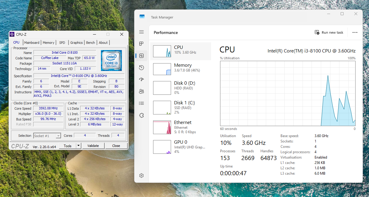 Dell Vostro 3670 Intel Core i3 8GB RAM