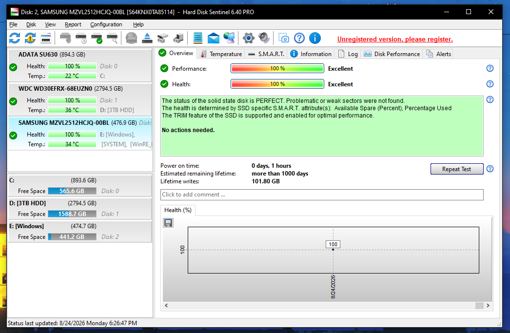 Samsung PM9A1 512GB NVMe PCIe Gen4 M.2 SSD + Heatsink