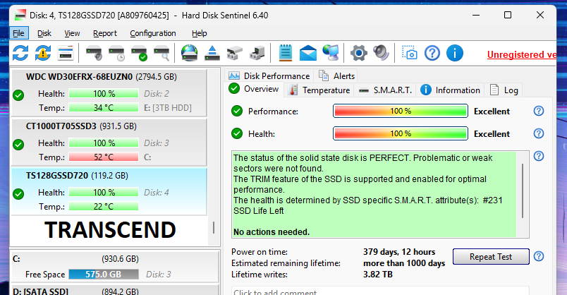 Transcend SSD720 128GB SataSSD
