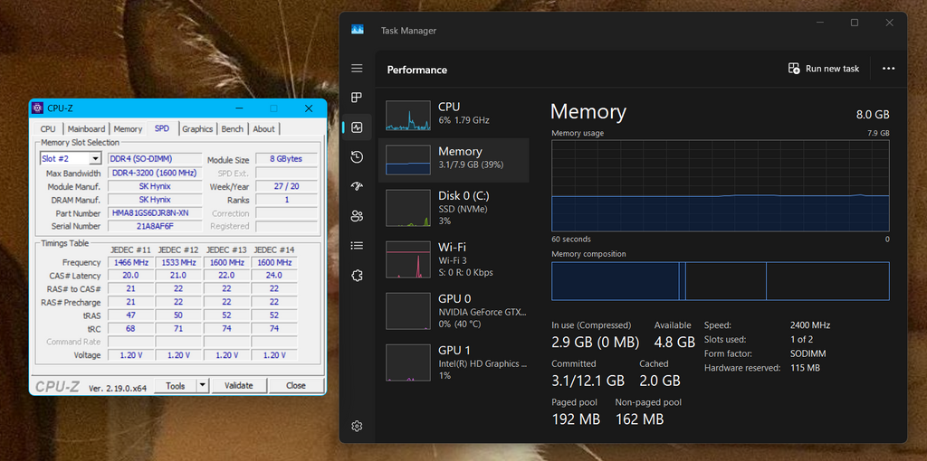 SK Hynix 8GB DDR4 3200MHz Laptop RAM
