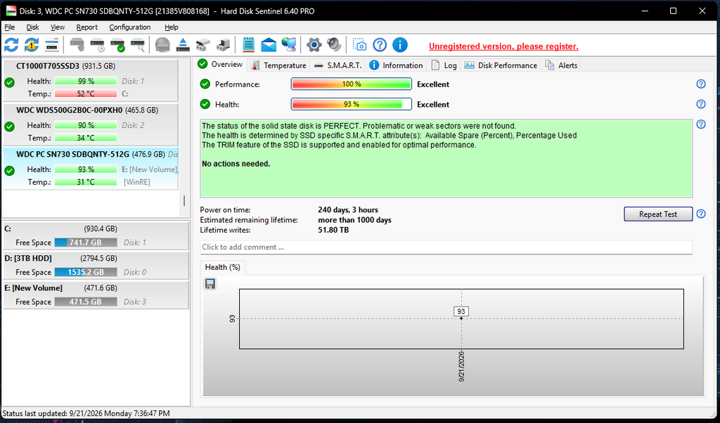 Western Digital PC SN730 512GB NVMe SSD