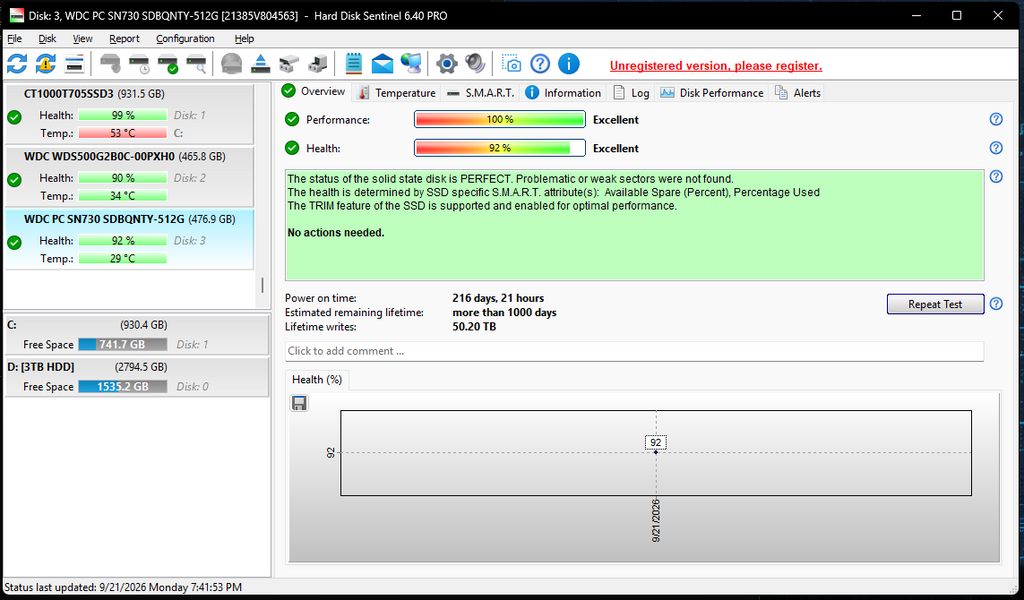 Western Digital PC SN730 512GB NVMe SSD